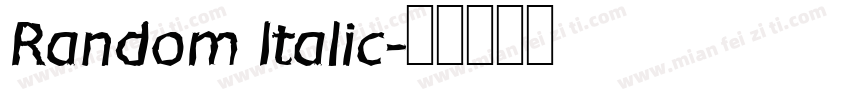 Random Italic字体转换